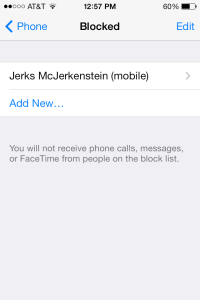 nummer blokkeren ios7