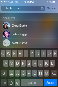 iOS7 zoeken