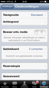 tekstgrootte in whatsapp instellen